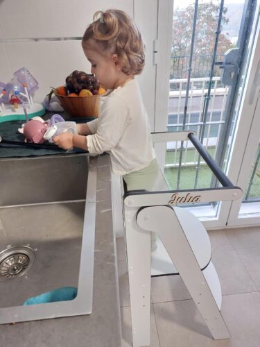 Torre de aprendizagem Montessori Dobrável "Compacta" | Banco observatório Montessori DannyFunny photo review