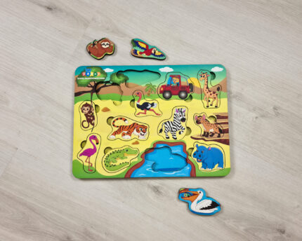 Puzzle de encaixar educativo "África",  30x22