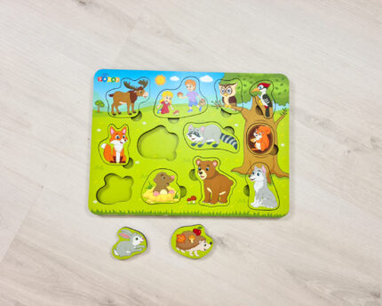Puzzle de encaixar educativo "A floresta encantada",  30x22