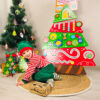 Árvore de Natal interativa para aprendizagem e desenvolvimento motor com atividades sensoriais infantis.