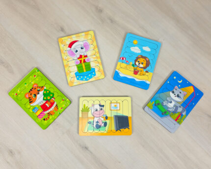 Puzzle com palitos de Madeira desde 18 meses