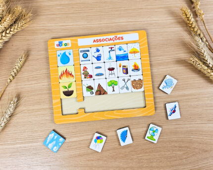 Jogo Montessori de Associação de Elementos – Desenvolvimento Sensorial e Cognitivo