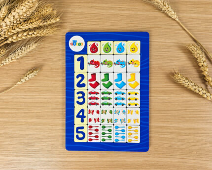 Jogo Montessori de Associação – Números e Cores para Estimular o Raciocínio