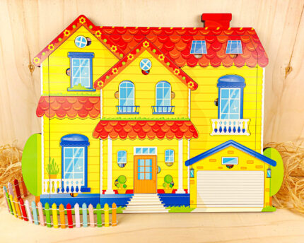 Quadro de Atividades Montessori com Ferramentas – Puzzle Casa de Família, joga à sua maneira