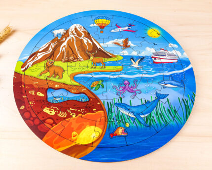 Puzzle redondo "Terra", Explorando o Planeta em Camadas