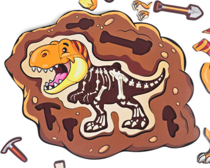 Puzzle de dois níveis "Arqueologia de Dino"
