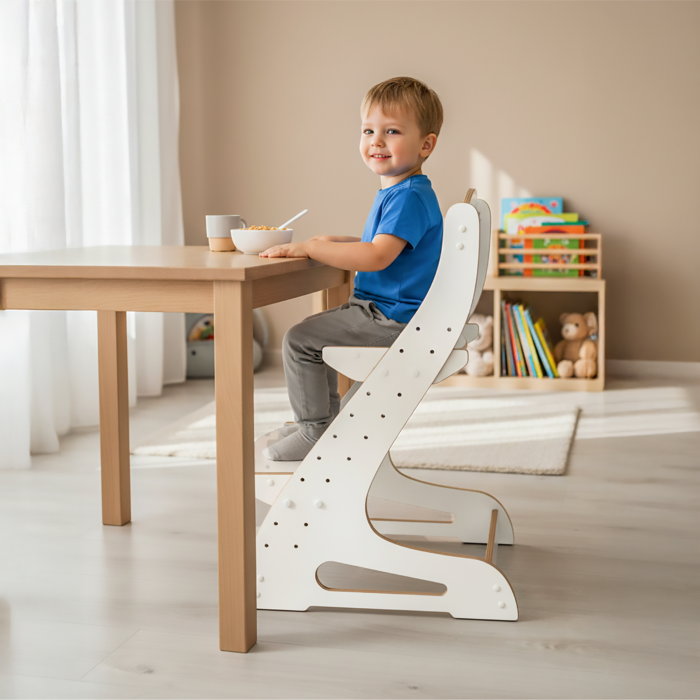 Cadeira Evolutiva Montessori Infantil – Altura Ajustável “Moderna” 2em1 3