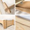 Cama Montessori infantil 70x140 com design robusto e versátil, ideal para autonomia e segurança do bebê.