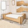 Cama Montessori infantil 70x140 com design robusto e versátil, ideal para autonomia e segurança do bebê.