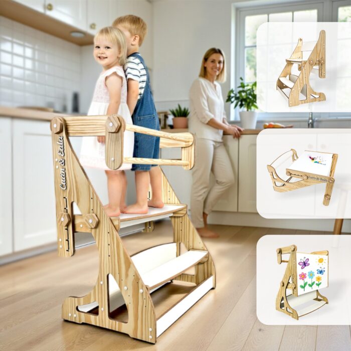 orre de Aprendizagem Montessori 4 em 1 para Gémeos