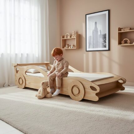 Cama Infantil Carro de Corrida (3) Cama Infantil Carro de Corrida 190x90 em Madeira | DannyFunny